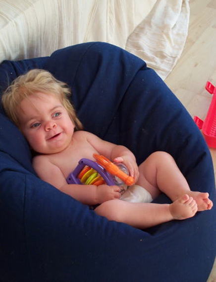 blue bean bag
